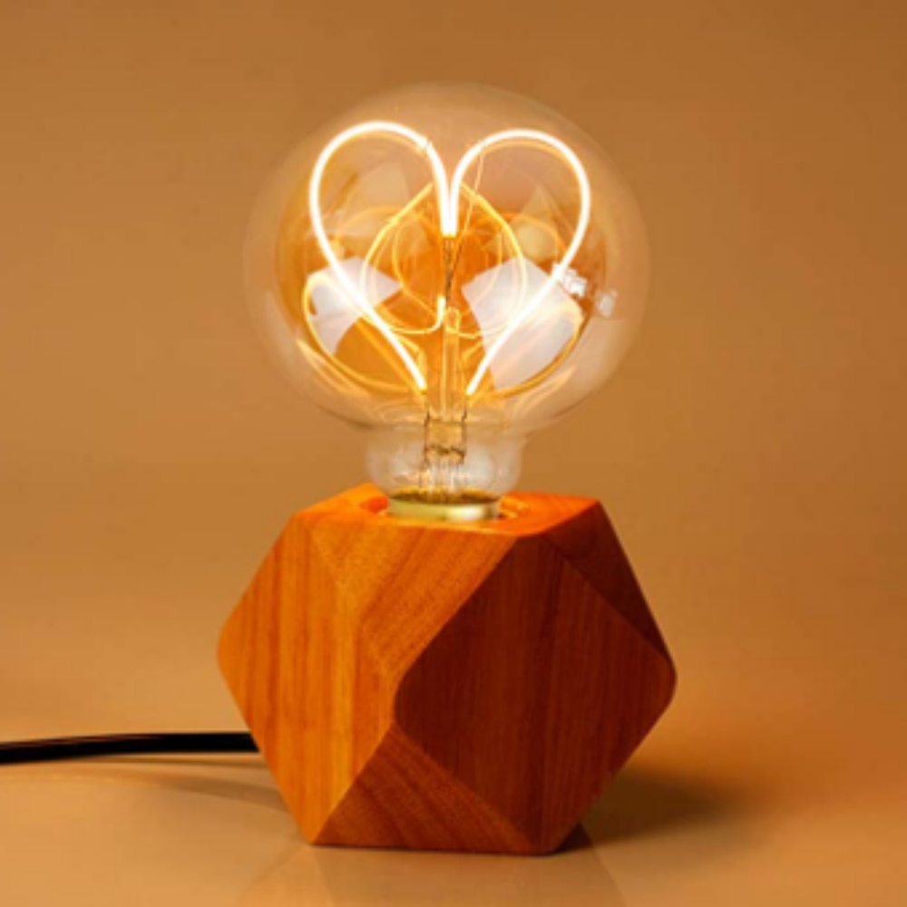 Minimalist Wooden Dimmable Edison Lamp or Nightlight